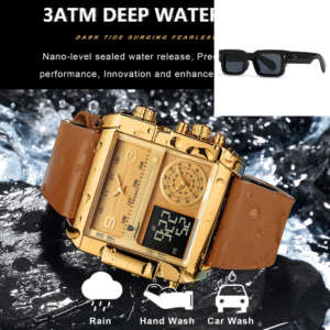Prestige Dual-Time Multifunction Gold Timepiece